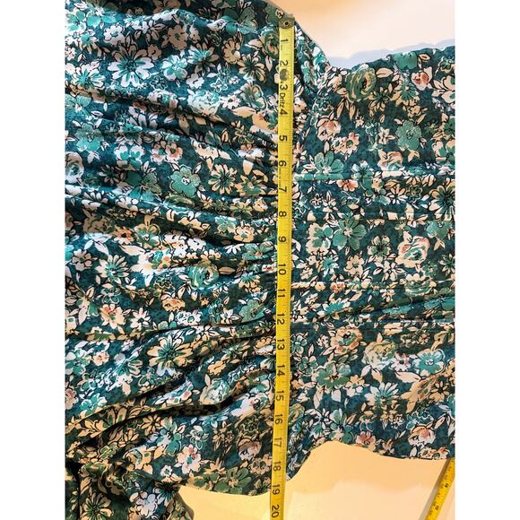 Land of the Free Women's Green Floral Tank Ruffled Lines Short Dress Large - Picture 9 of 13